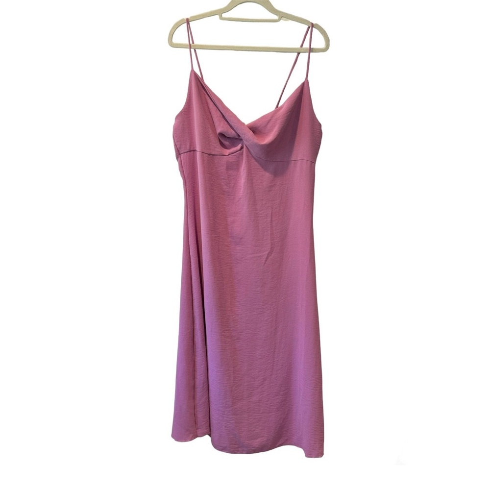 See You Monday Purple Twist Front Midi Dress Large